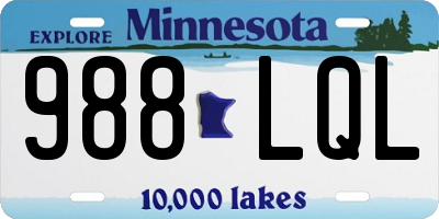 MN license plate 988LQL