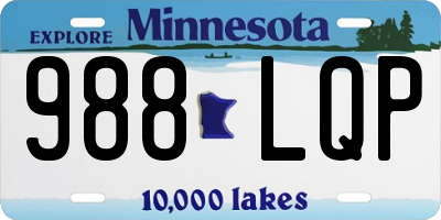 MN license plate 988LQP