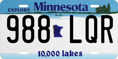 MN license plate 988LQR