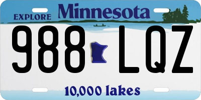 MN license plate 988LQZ