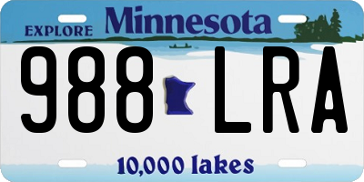 MN license plate 988LRA