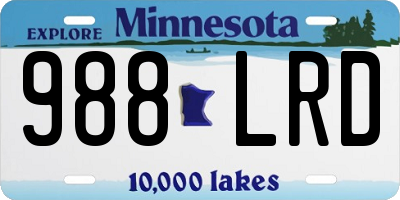 MN license plate 988LRD