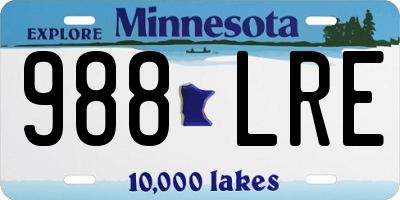 MN license plate 988LRE