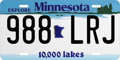 MN license plate 988LRJ