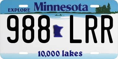 MN license plate 988LRR