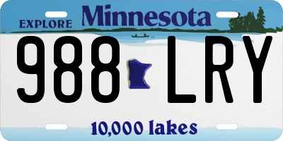 MN license plate 988LRY