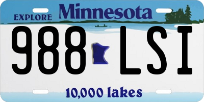 MN license plate 988LSI