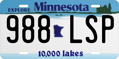 MN license plate 988LSP