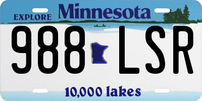 MN license plate 988LSR