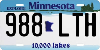 MN license plate 988LTH
