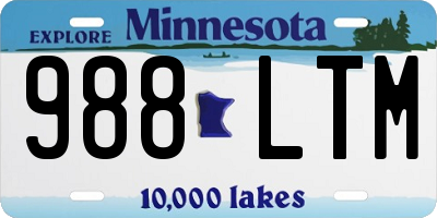 MN license plate 988LTM