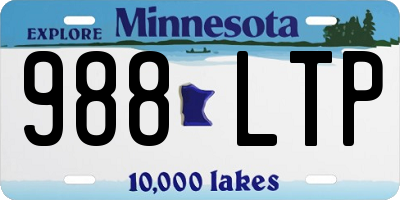 MN license plate 988LTP