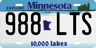 MN license plate 988LTS
