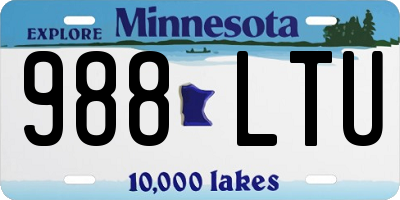 MN license plate 988LTU