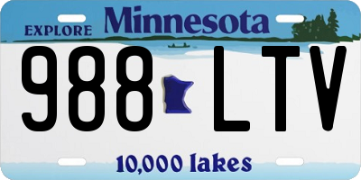 MN license plate 988LTV