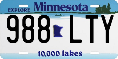 MN license plate 988LTY
