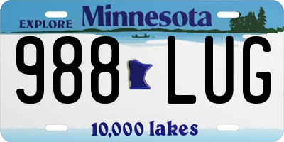 MN license plate 988LUG
