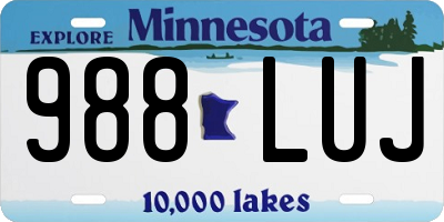 MN license plate 988LUJ