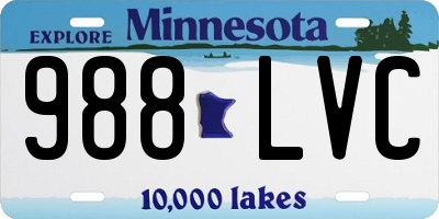 MN license plate 988LVC