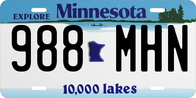 MN license plate 988MHN