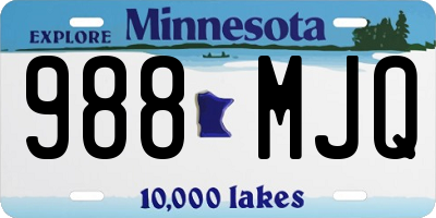 MN license plate 988MJQ