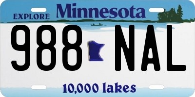 MN license plate 988NAL
