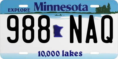 MN license plate 988NAQ