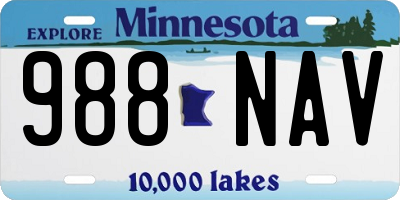 MN license plate 988NAV