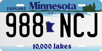 MN license plate 988NCJ