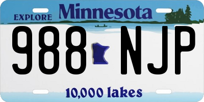 MN license plate 988NJP