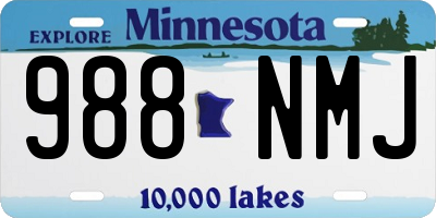 MN license plate 988NMJ