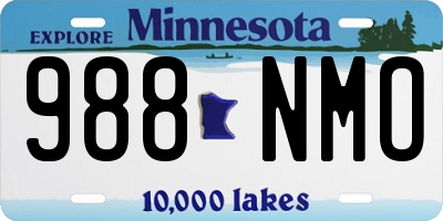 MN license plate 988NMO