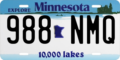 MN license plate 988NMQ
