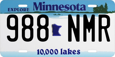 MN license plate 988NMR