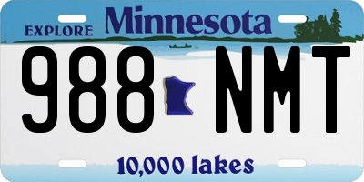 MN license plate 988NMT