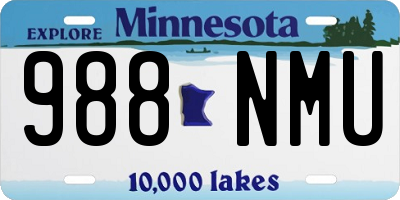MN license plate 988NMU