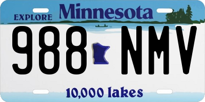 MN license plate 988NMV