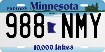 MN license plate 988NMY
