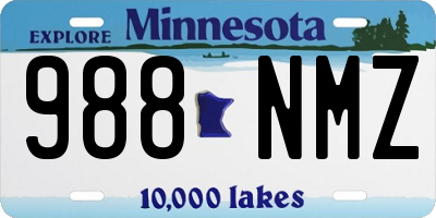 MN license plate 988NMZ