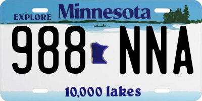 MN license plate 988NNA