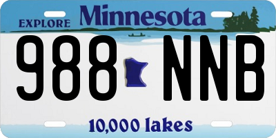 MN license plate 988NNB