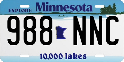 MN license plate 988NNC