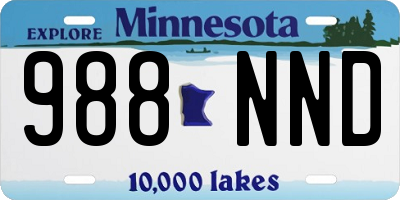 MN license plate 988NND
