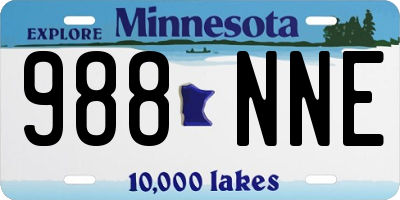 MN license plate 988NNE