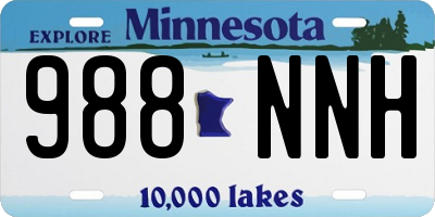 MN license plate 988NNH