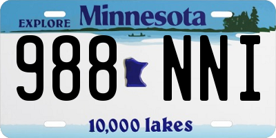 MN license plate 988NNI