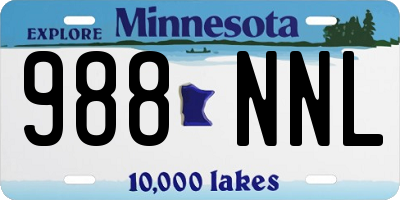 MN license plate 988NNL