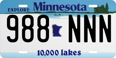MN license plate 988NNN