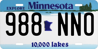 MN license plate 988NNO