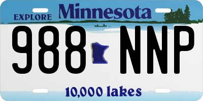MN license plate 988NNP